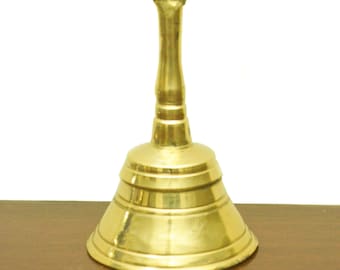 Campana Garud (Ghanti) in ottone portatile - Altezza 16 cm