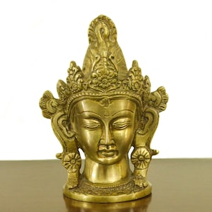 Buddha Idol, Brass Antique Finish Buddha Idol