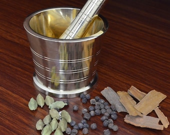 Brass Mortar and Pestle set