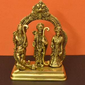 Ram Darbar Statue / Idol - Lord Rama, Sita, Laxman and Hanuman Religious Indian Art Statue
