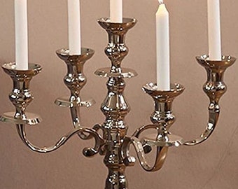 Candle Candelabra Handcrafted Beautiful 4 arm silver plated   - (25 inch tall,)