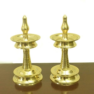 Kerala  Nilavilakku || Deepak || Diya || Oil Lamp its  Kerala( south India) Traditional  Brass Oil Lamp- sets of 2 pcs