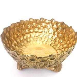 Decorative Brass Bowls || Brass Fruit Bowl  || Center Table Decorative Bowl  with Embossed Flower design