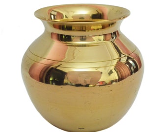 Brass Kalash Pot  for Indian Traditional Pooja Items