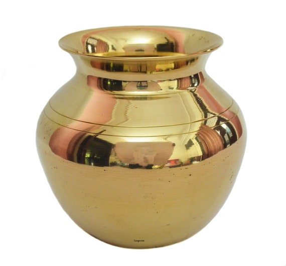 Brass Kalash Pot for Indian Traditional Pooja Items