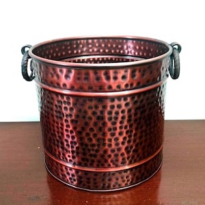 Brass Planter container, Metal Planter - Handcrafted Hammered Design Plant Container/Planter/Flower Port || for Indoor/Outdoor Plant