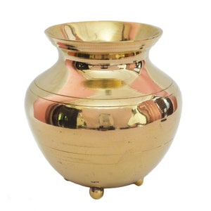 Brass Kalash Pot  for Indian Traditional Pooja Items