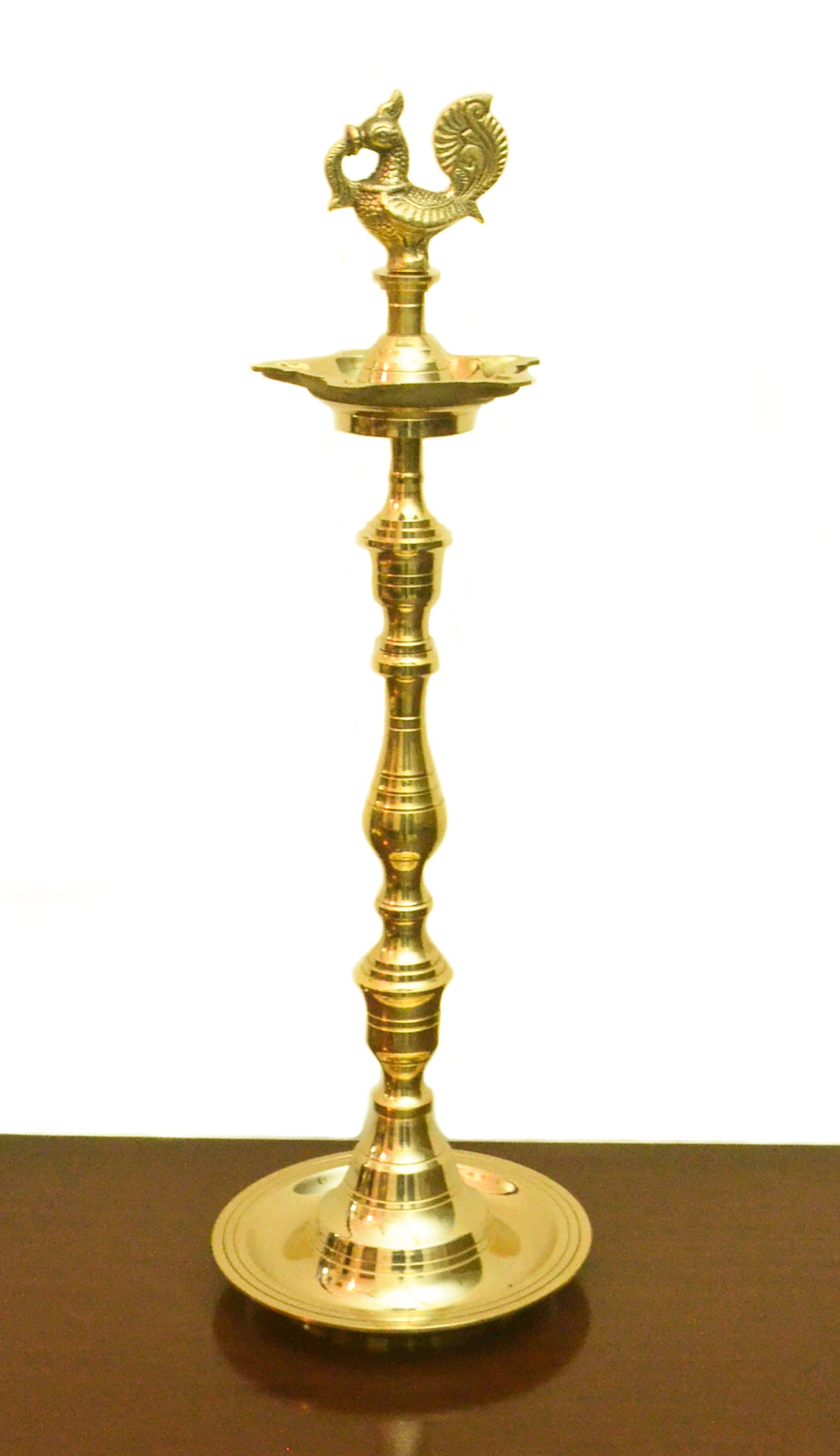 Handcrafted Brass Peacock Oil Lamp