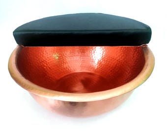 Copper Pedicure Bowl with Removable Foot Rest | Foot Spa Bath-Bowl