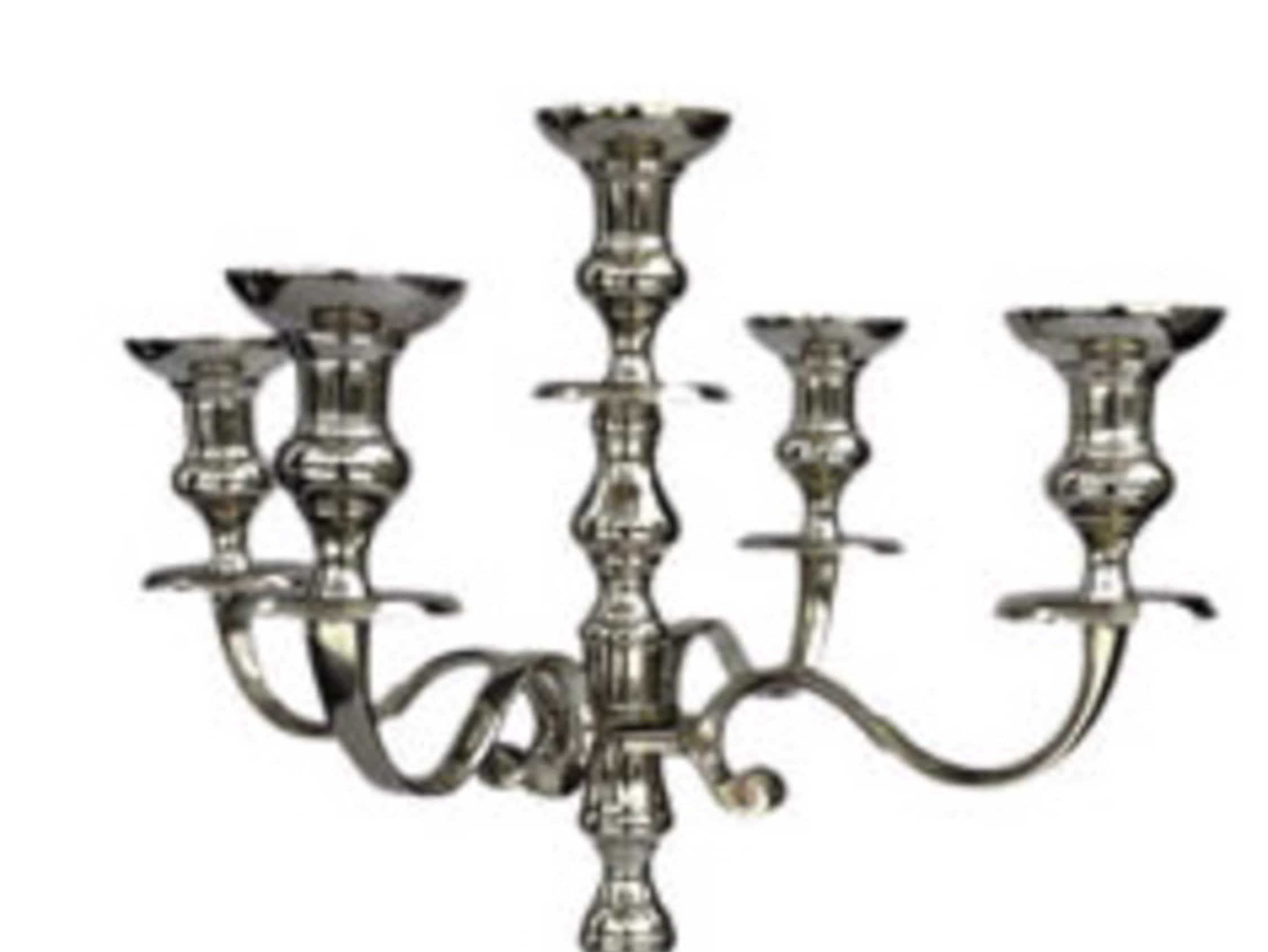 Buy Candle Candelabra Handcrafted Beautiful 4 Arm Silver Plated 25 Inch  Tall, Online in India 