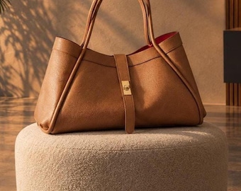 Soft Leather Bag, Camel Tote Bag, Quiet Luxury Bag, Ita Bag, Slouchy Leather Tote, Minimalist Work Bag, Womens Shoulder Bag, Hobo Bag