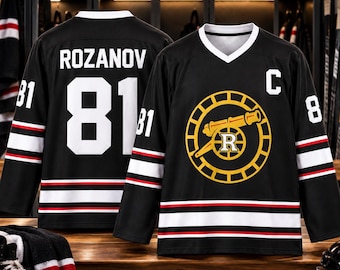 Camiseta de hockey inspirada en la rivalidad, camiseta negra de manga larga con cuello en V, camiseta unisex para aficionados al hockey, sudadera deportiva, regalo para amantes del hockey