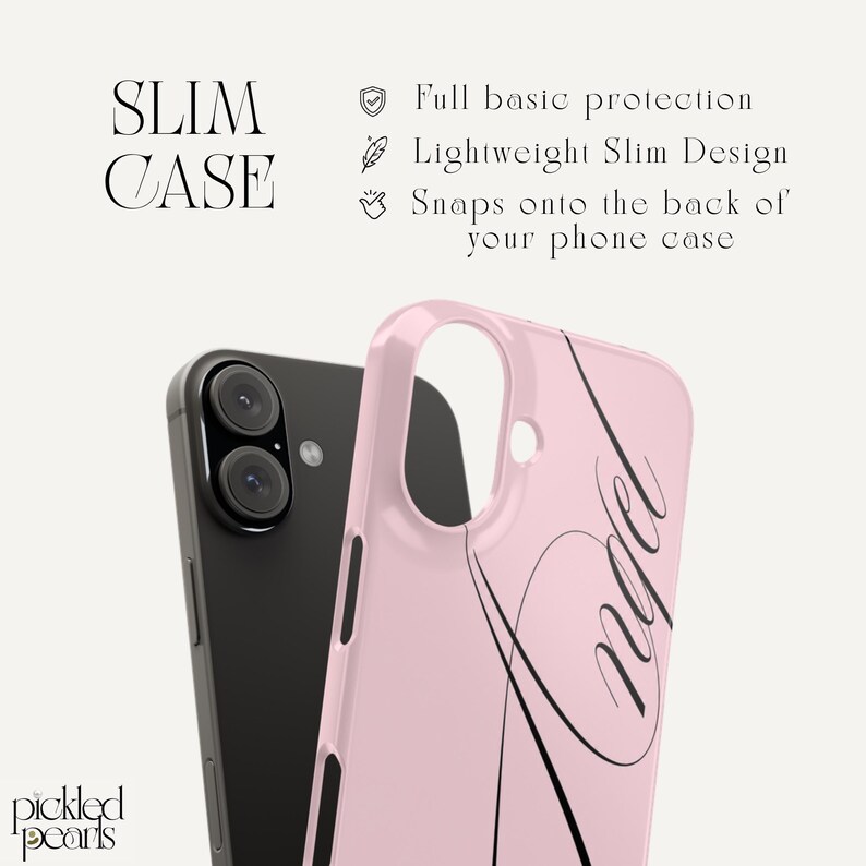 Pink Angel Script Phone Case, Cursive Calligraphy Design (iphone ...