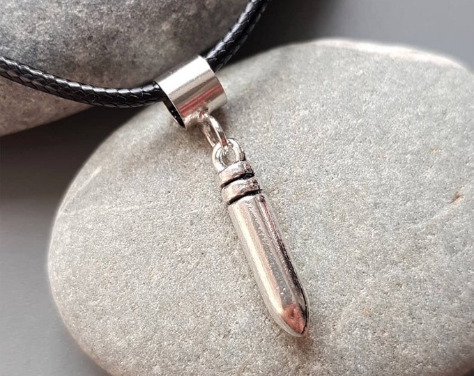 Gun bullet pendant necklace ammo gift for policeman national police Military soldier army veteran