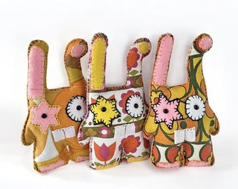 Bunny Art Toys – Set of 3 Characters - One-of-a-Kind