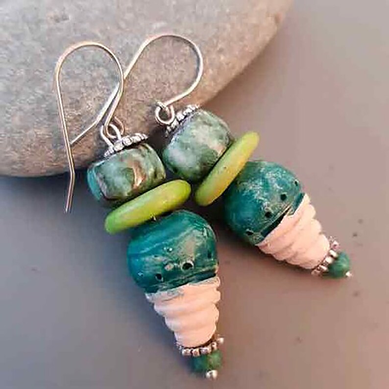 Boucles d'oreilles glands verts Nature's Delight pour femme image 2