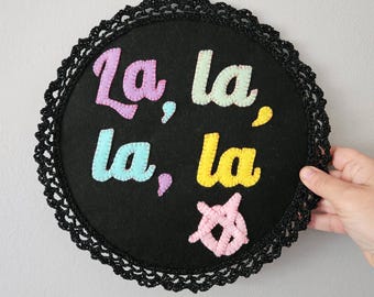 Pastel Punk Hoop Wall Art - Anarchy Symbol Textile ArtWork