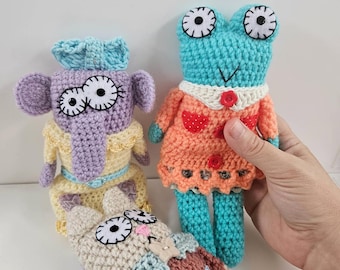 Victorian Animals Amigurumi - Crochet Art Toy Collection –  (Set of 3)