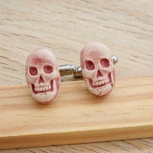 Rock Punk Skull Cufflinks Handmade Accessories for Alternative Style image 5
