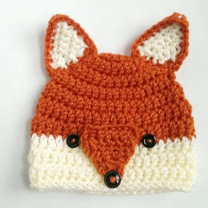 Fox hat woodlands animal handmade crochet knit hat beanie - crochet fox beanie - knit fox beanie - fox beanie - autumn fox knit hat