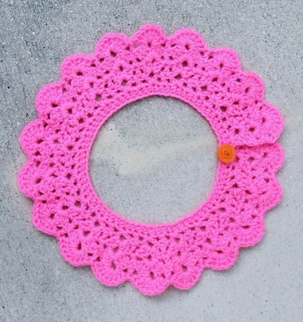 Crochet Collar Peter Pan Crochet Collar / Pink / Aqua / - Etsy