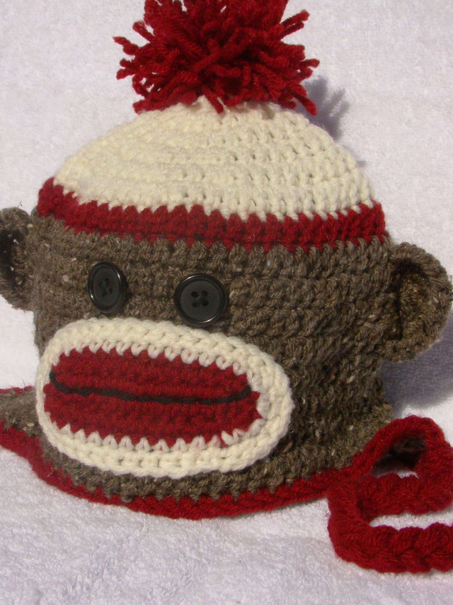 Monkey Hat Knit Monkey Beanie Crochet Monkey Winter Hat Etsy