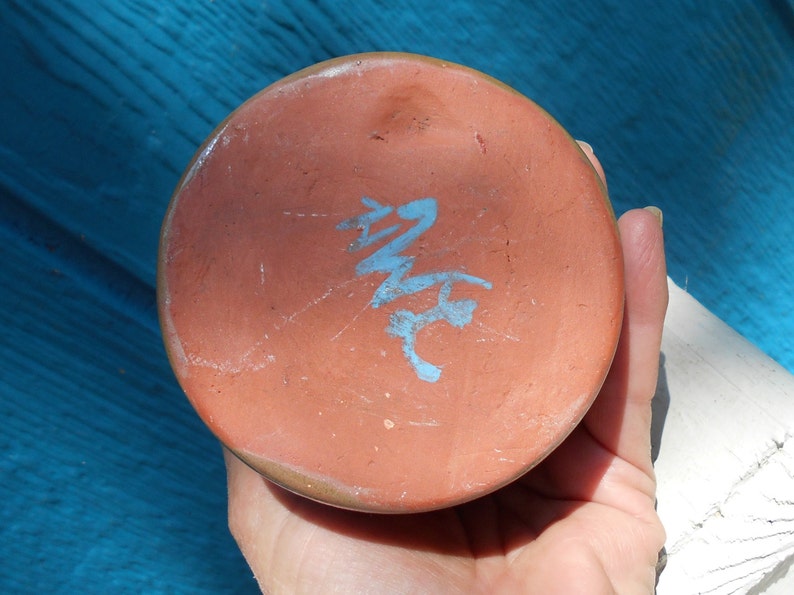 Pottery jar mid century Folk Art 1950s clay redstone glazed Etsy