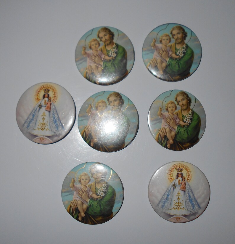 Catholic Religious pins 1970s vintage Jesus and child Mother Etsy