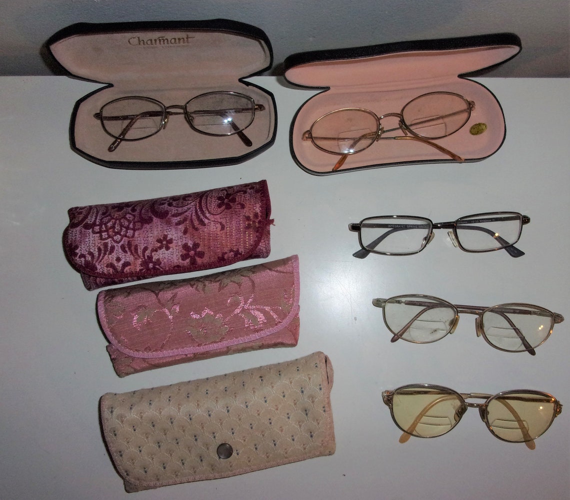 Vintage glasses and cases perscription bifocals and Etsy