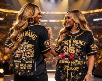 Cash Money No Limit jersey Cash Money jersey design No Limit Records hip-hop style 90s New Orleans rap 2026 tour T-shirt