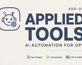 AI Automation Template, Workflow Automation Planner, AI Prompts (Digital Download)