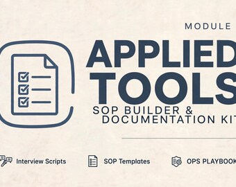 SOP Template Starter Kit, AI Prompts, Operations Manual (Digital Download)