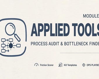 Process Audit Template Starter Kit, Workflow Mapping Template & Bottleneck Analysis AI Prompts
