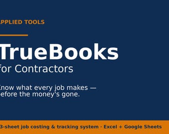 Job Costing Spreadsheet for Contractors, Construction Estimate Template Excel & Google Sheets, Remodel Budget Tracker