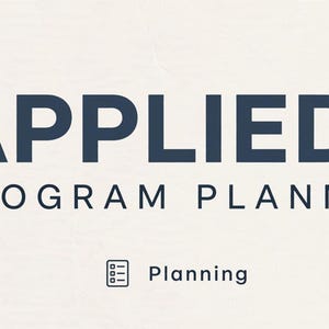 May include: A graphic design featuring the text MODULE 2 APPLIED TOOLS PROGRAM PLANNING & STARTUP in dark blue. To the left is a square icon with a checklist and gear. Below the text are three small icons labelled Planning, Startup, and TPM TOOLKIT.