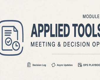 Meeting Agenda Template Starter Kit, Decision Log Template, AI Prompts (Digital Download)