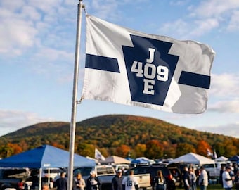 A Legacy Connected | 409 Keystone Tailgate Flag | 3x5 Ft Navy and White