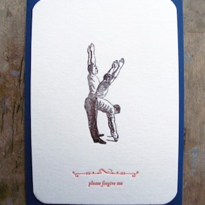 Please forgive me - Carte postale - impression typographique