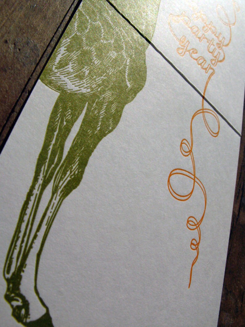 Happy Party Year Letterpressed Card Etsy