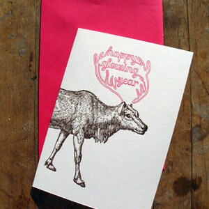 Happy glowing year - Carte - impression typographique
