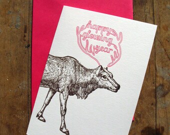 Happy glowing year - Letterpressed card
