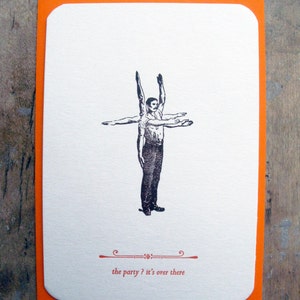 The party.... it's over there - Carte postale - impression typographique
