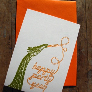 Happy party year - Carte - impression typographique
