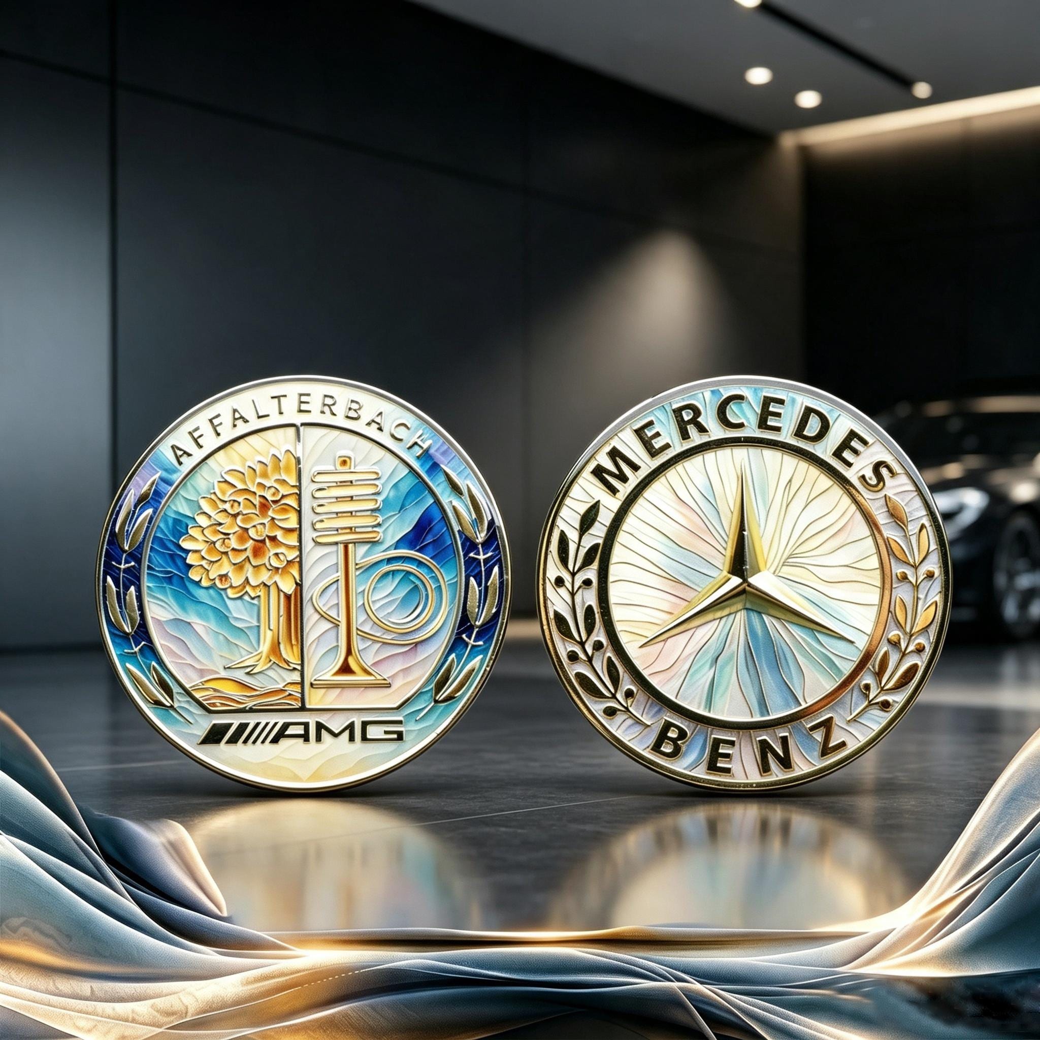 Gold Mercedes Emblem - Etsy