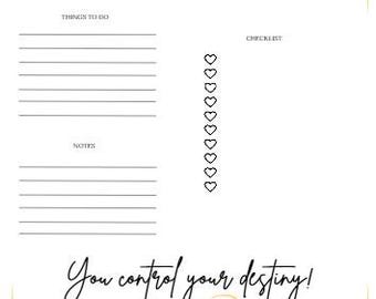 You Control Your Destiny Daily Planner