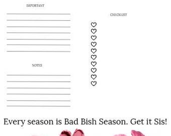 Bad Bish Season Daily Planner