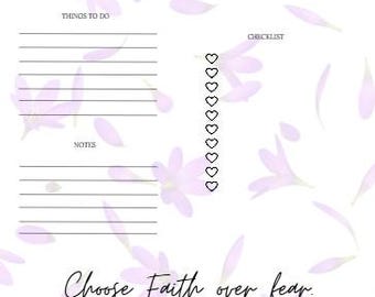 Choose Faith Over Fear Daily Planner