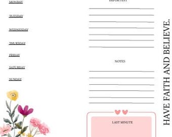 Butterfly Weekly Planner