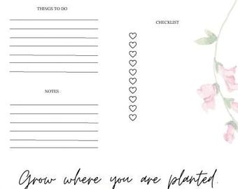 Grow Where You Are Planted Daily Planner