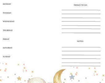 Have Faith Star & Moon Weekly Planner